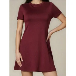 Sinsay - Pletena mini haljina - burgundy