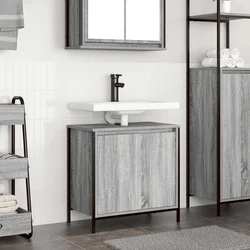 Ormarić za umivaonik u kupaonici sivi Sonoma 60x34,5x60 cm