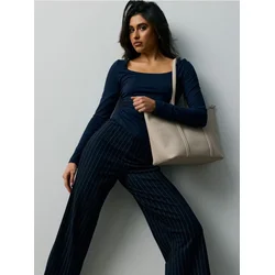 Sinsay - Bluza sa ukrasnim nabiranjem - mornarsko