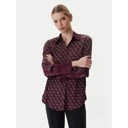 Guess Srajca W4YH47 WF1T2 Bordo rdeča Regular Fit