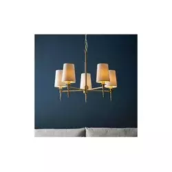 Endon 99458 - Luster na lancu 5xE14/6W/230V zlatna/bela