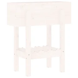 Vrtna sadilica bijela 62 x 30 x 69 cm od masivne borovine