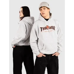 Thrasher X Spitfire Big Head Outline Hoodie ash grey