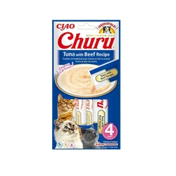 INABA Churu za mačke - Tuna i govedina 4x14g