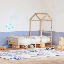 Dnevni krevet s krovom bez madraca 80x200 cm Masivno drvo