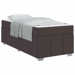 Vidaxl Konstrukcija postelje Temno rjava 100 x 200 cm blago