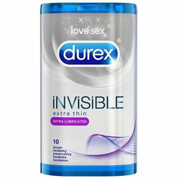 Durex kondomi Invisible Extra Lubricated, 10 komada
