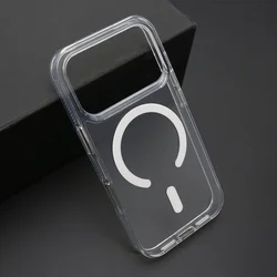 Futrola COLOR FRAME MagSafe za iPhone 17 Pro/ srebrna (providna)
