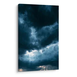 Slika temni oblaki z žarki svetlobe - 40x60