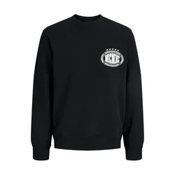 JACK & JONES Majica JCOFADE črna/bela