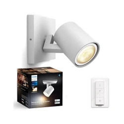 Philips - LED prigušiva spot svetiljka Hue RUNNER 1xGU10/4,2W/230V + daljinski upravljač bela