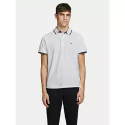 JACK & JONES Majica JJPaulos  črna / bela
