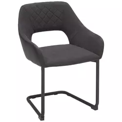 STOLICA NA SANKAMA antracit, crna metal, tekstil