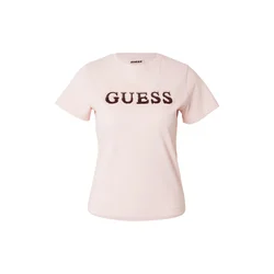 GUESS Majica FAUSTA čokolada / zlata / rosé
