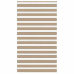 Zebra zavjesa Pješčano smeđa 135x230 cm Širina tkanine 130,9 cm Poliester