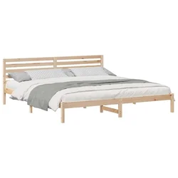 Vidaxl Konstrukcija postelje Rjava 180 x 220 cm Masivno borovo les