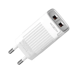 MOXOM kućni punjač MX-HC128 2.4A 2xUSB Lightning/ bela