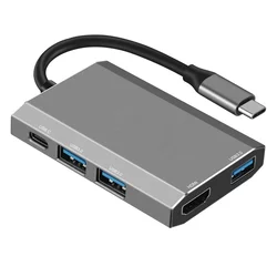 INF 5-v-1 adapter tipa C s priključki HDMI, USB 3.0 in USB-C PD, (21778801)