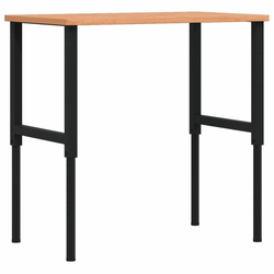 Radni stol 100x60x(71,5-98) cm od masivne bukovine pravokutni
