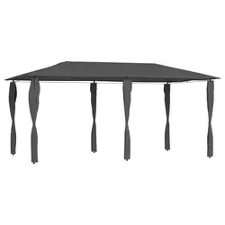 Den Paviljon s pokritimi stebri 3x6x2,6 m antraciten 160 g/m