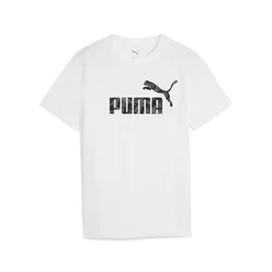 Mens Puma Essentials Camo Tee Youth, White, Size 13-14Y, Age