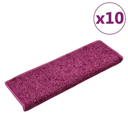 Prostirke za stepenice 10 kom 65x21x4 cm ljubičaste pravokutne rubove