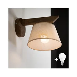 Brilagi - LED zidna svetiljka ANTHONY 1xE14/40W/230V hrast/orah/bež