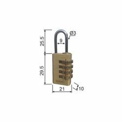 DABEL katanac sa šifrom KA2000 Ms 21x10/35/22/9/3mm