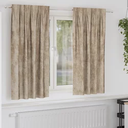 Baršunaste zavjese 2 pcs Šampanjca 175 x 140 cm Baršun