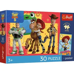 Trefl - Puzzle Toy Story 5 – Igrače na pustolovščini + plakat - 1 - 39 kosov