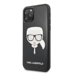 Maska za telefon Karl Lagerfeld Double Layers Glitter za iPhone 11 Pro Max 6.5 crna ( KLHCN65DLHBK)