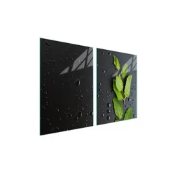 shumee Steklena zaščitna plošča za štedilnik 2x45x52 Drops