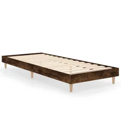 Vidaxl Posteljni okvir brez vzmetnice hrast 75x190 cm inženirski les