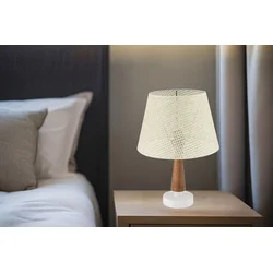 Opviq Stona lampa 302 Hazeran, 60 W, 43 cm, Bela