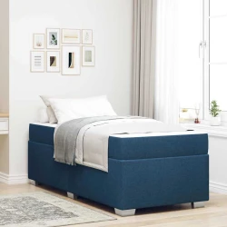 vidaXL Konstrukcija postelje Modra 100 x 200 cm blago