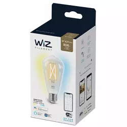 WIZ018 Wi-Fi 60W ST64 E27 927-65 CL 2700 - 6500K TW 1PF/6