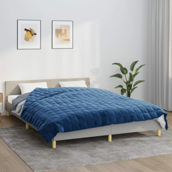 Teška deka plava 200x230 cm 9 kg od tkanine