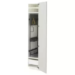 METOD / MAXIMERA Visoki element-ostava, bela/Aspudden svetlosiva, 40x60x200 cm