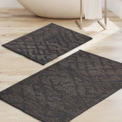 Lessentiel Maison Set prostirki za kupatilo So10014, 2 Komada, Tamnosiva