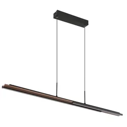 Plafonska Led svetiljka-visilica Quito 24W 4000K crna/braon Globo