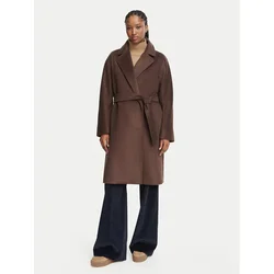 Weekend Max Mara Volneni plašč Pedale 2625016092 Temno rjava Regular Fit