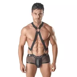 Muški sexy veš Axel Harness 3, Crni