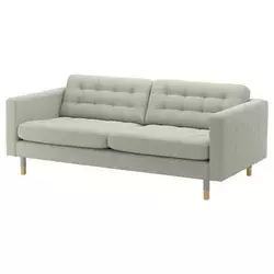LANDSKRONA Sofa trosed, Gunnared svetlozelena/drvo