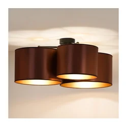Duolla - Plafonski luster ROLLER TRIO SHINY 3xE27/15W/230V u boji bakra/zlata
