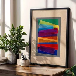Wallity Dekorativna uramljena slika na platnu, 74x104cm, Šarena