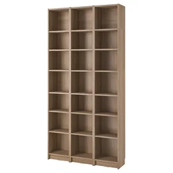 BILLY Komb.biblioteke s dodat. elementima, im. hrastovine, 120x28x237 cm