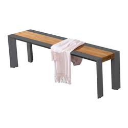 Temno siva/rjava kovinska vrtna klop Silea – Garden Pleasure