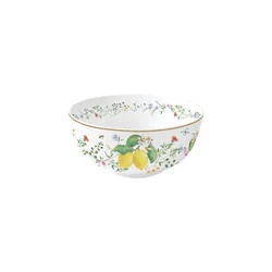 Porcelain bowl, 15cm, Fleurs et Citrons - Nuova R2S