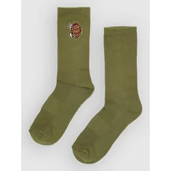 Santa Cruz Dot Guy Socks deep olive