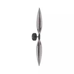 Zidna lampa NORDIC 2xG9/5W/230V crna/zadimljena siva